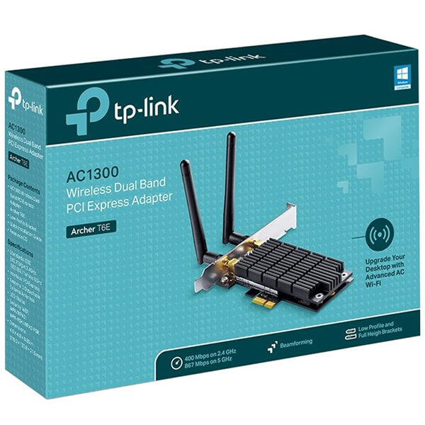 TP-Link Archer AC1300 T6E WiFi Adapter PCI Express Dual Band TP-Link Archer AC1300 T6E WiFi Adapter PCI Express Dual Band